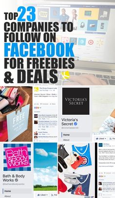 the top 23 companies to follow on facebook for freebies and sales people are using