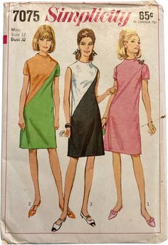 two women's dresses in different colors and sizes, one with short sleeves on the front