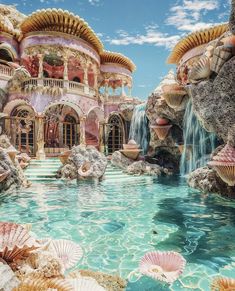 European Home Decor, Mermaid Aesthetic, Dream Beach, Waterpark, House Room, Historical Architecture