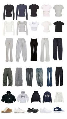 Outfit Basics Minimalist Wardrobe, Basic Outfit Staples, Basic Astethic, Style Basic Outfits, Outfit Capsule, Basic Streetwear, Simple Outfits For School, Clothing Staples