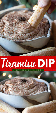 Discover a new way to enjoy the classic flavors of tiramisu with this easy and delicious Tiramisu Dip. This creamy, coffee-kissed dip blends mascarpone, cream cheese, and a touch of cocoa for that perfect balance of sweet and slightly bitter. Serve it with ladyfingers for a fun dessert that’s perfect for gatherings or a cozy night in. Canoli Dip Mascarpone, Tiramisu Dip Recipes, New Years Eve Dessert Ideas Easy, Easy New Years Eve Desserts, New Year’s Eve Dessert Ideas, Tiramisu Dip, Nutella Dip, Cheesecake Dip Recipe, Easy Dessert Dips