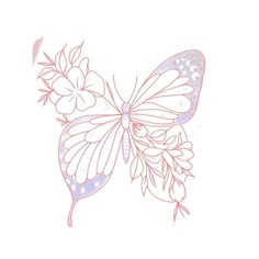 a drawing of a butterfly on a white background