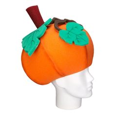 This Pumpkin Hat will definitely make you stand out at your next Party, Hora Loca, Wedding, Corporate Event, Birthday, Quinceanera, or Halloween Party! It can be used as a wedding hats, top hats, photo booth props, or a party favor. One Size Fits Most Costume Cap For Costume Party, Halloween Costume Hat Accessories, Novelty Costume Hats For Halloween Themed Events, Novelty Halloween Costume Cap, Halloween Costume Hat, Halloween Costume Felt Hat, Themed Halloween Costume Cap Accessories, Themed Halloween Costume Cap, Fun Halloween Party Hat Supplies