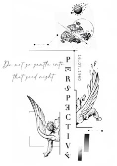 an image of a drawing with the words perceivity on it and a bird flying above