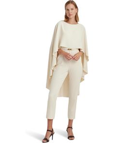 LAUREN Ralph Lauren Belted Cape Georgette Jumpsuit | Zappos.com Georgette Jumpsuit, Belted Cape, Ralph Lauren Womens, Royal Fashion, Princess Diana, Elegant Fashion, Belts For Women, Product Reviews, Lauren Ralph Lauren