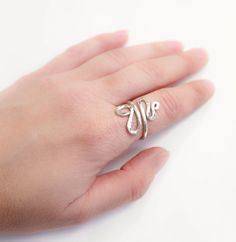 Adjustable Paisley Ring , Sterling Silver Swirl Ring, Hammered Wire Ring , adjustable ring size , mi Handmade Adjustable Snake Shape Rings, Adjustable Spiral Snake Ring As Gift, Handmade Adjustable Metal Snake Ring, Adjustable Handmade Metal Snake Ring, Handmade Adjustable Snake Ring For Promise, Handmade Adjustable Open Snake Ring, Adjustable Minimalist Snake-shaped Rings, Minimalist Adjustable Snake-shaped Ring, Minimalist Adjustable Snake Shape Rings