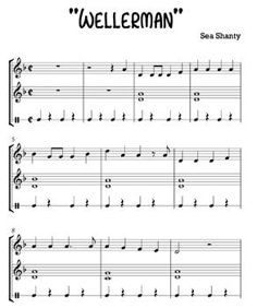 the sheet music for welleman