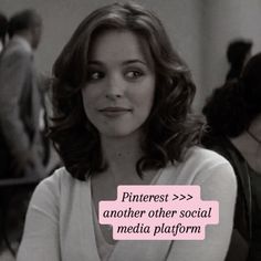 a woman sitting in front of a mirror with the caption pinterest another social media platform