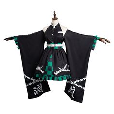 Kamado Tanjiro Halloween Kimono Original Design Cosplay Costume Anime: Character: Kamado Tanjiro Fabric: Cotton, Knitted Fabric, Satin Shorts's Style Included: Short Kimono+Shorts + Belt + Stocking + Sleeves + Earrings Skirt's Style Included: Short Kimono+Skirt + Belt + Stocking + Sleeves + Earrings+Headwear*2 Shipping:  Processing time: Size XS are in stock now, can be shipped within 24 hours. Standard Shipping: 10-15 days. Fast Shipping: 3-5 days. Attention: For Quick Use, Make sure you will choose fast shipping! Demon Slayer Outfit Inspired, Demon Slayer Inspired Outfits, Demon Slayer Clothes, Demon Slayer Outfit, Demon Clothes, Tanjiro Demon Slayer, Kimono Outfits, Kamado Tanjiro, Style Kawaii