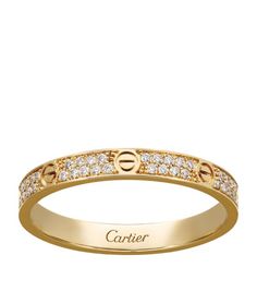 Cartier Yellow Gold Yellow Gold and Diamond Love Ring | Harrods UK Aldo Cipullo, Dream Items, Luxe Jewelry, Ringe Gold, Jewelry Accessories Ideas, Gold Bangles Design, Dope Jewelry, Jewelry Essentials, Classy Jewelry