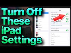 an ipad with the text turn off these ipad settings