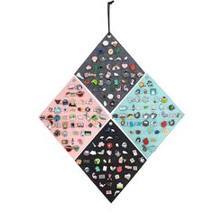 PRICES MAY VARY. felt ✔【Wall Hanging Brooch Pin Display Organizer Size】: 43 x 36.5 cm / 16.92 x 14.37 in. Weight: 85 g. Light weight, easy to use. Package includes 4 pieces badge display banner. Enough pins banner for you to display enamels, lapels and pins. ✔【Large Capacity】: 4 pieces suit hanging brooch pins organizer included black, grey, pink, and mint green, different color meet your different needs and choices. One pins organizer holder can hold 43 pins, 4 pins organizer holder hold up to Pin Storage, Hanging Closet Organizer, Belt Organizer, Display Banners, Enamel Pin Display, Closet Accessories, Scarf Organization, Felt Wall Hanging, Pin Display