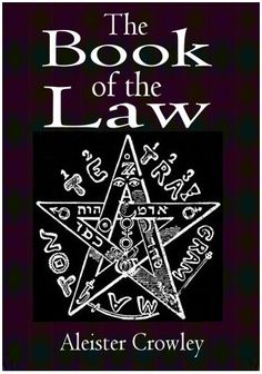 the book of the law by aleister crowley with an inverted pentagramil