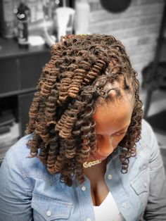 Rod Curls, Loc Colors, Loc Nation, Short Loc Styles, Loc Updo, Curly Braids, Beautiful Locs, Haircut Style