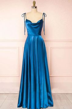 This Satin A-Line Spaghetti Straps Empire Casual Bridesmaid Dress is a perfect choice for any wedding party. Made with high-quality satin fabric, it features a flattering A-line silhouette, comfortable spaghetti straps, and an empire waistline that accentuates the figure. Elegant yet effortless, this dress is sure to make your bridesmaids feel beautiful and confident. Casual Bridesmaid Dresses, Dress Satin Bridesmaid, Prom Dresses Long Lace, Blue Silk Dress, A Line Evening Dress, Prom Dresses For Sale, Lace Prom Dress, Long Bridesmaid Dress, Satin Bridesmaid Dresses