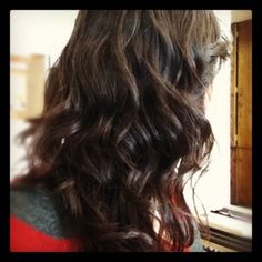 Digital Perm two weeks later, size 24 and 26 rolls | Yelp Perm Results, Beach Perm, 2016 Hairstyles, Naturally Wavy Hair