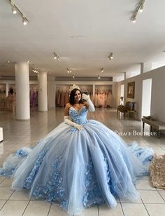 Quinceanera Dresses Baby Blue Elegant, Dusty Blue 15 Dresses, Grey Blue Quinceanera Dress, French Blue Quince Dress, Cinderella 15 Dress