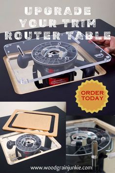 the instructions for how to make an upside down rotary table with wheels and trays