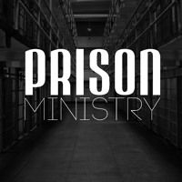 the prison logo is shown in this black and white photo, which reads prison ministry