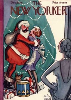 New Yorker Christmas, Vogue Christmas, Peter Arno, Holiday Artwork, Christmas Cover, December 19