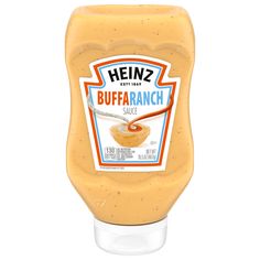 a bottle of heinz's buffalo ranch sauce on a white background with clippings