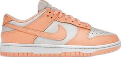 Nike Dunk Low Peach Cream, Peach Shoes, Nike Shoes Girls, Peach Cream, Cute Nike Shoes, Sneaker Stores, Fresh Shoes, Peaches Cream, Shoe Display