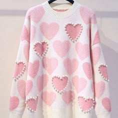 Get cozy this winter with our Pearl Beaded Heart Knit Turtleneck Sweater Pullover. This blouse is perfect for any casual outing and comes in White with a stunning pearl beaded heart design. #WinterFashion #TurtleneckSweater #PearlBeads #WomenBlouse ❤️👕 #Pullover #Knit #Blouse #OneSize #Pearl Women Knitted Sweater, Bead Knit, 3 Hearts, Crop Pullover, Embellished Sweaters, Heart Sweater, Gorgeous Clothes, Cozy Pullover, Knit Turtleneck Sweater