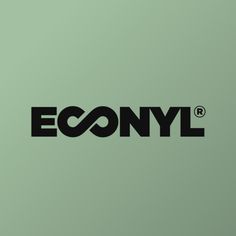 the econyl logo on a green background