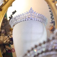 Beautiful Silver & Crystal Wedding Tiara trimmed with Stunning delicate Diamante  Make your special day even more unforgettable with this stunning silver  bridal tiara crown. Perfect for weddings, proms, or any formal occasion, this headpiece will add a touch of elegance to your look. The intricate design features shimmering crystals that catch the light with every movement, making you the center of attention. Crafted with the utmost care and attention to detail, this tiara is the perfect access Crystal Wedding Tiaras, Jewelry Bride, Crown Silver, Beautiful Tiaras, Headpiece Bridal, Tiara Crown, Wedding Tiara, Bridal Crown, Wedding Crown