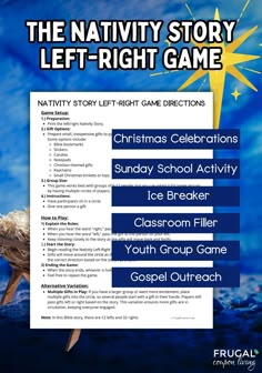 the nativity story let - right game for kids and adults is an engaging activity