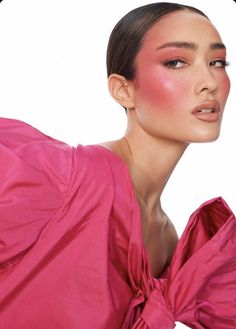 Heavy Blush Makeup Looks, Editorial Blush, Valentines Editorial, Pink Blush Makeup, Editorial Makeup Photography, Fashion Editorial Makeup, Fashion Show Makeup, Photoshoot Makeup, Beauty Photoshoot