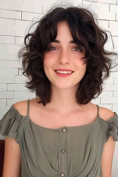 Curly Bob, Bangs, Hairstyles