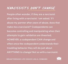 Ex Quotes, Healing Journaling, Counseling Activities, Dont Change, Narcissism, Personality Types, Empath