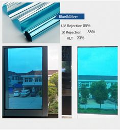 Specifications Size : as your chpice Thickness: 0.05（mm） Type: mirror window film Features 85% UV Rejection                           17% Visible Light Transmittance 82% IR Rejected Reduce glare, sun block effect. Help save energy costs and keep your rooms or offices cooler. Creative a complete daytime privacy space. How to use: ● Tear protective film ● Prepare a spray bottle filled with water, add a little detergent entered, Sprayed on the surface of the glass and film ● The membrane attached to the glass, and then peel off that layer of transparent protective film attached to the mask on top of window film (to prevent mirror film being scratched) ● Use a scraper shoot except air and excess water ● The film Collage with a spatula repair neat Note: This is a one-way mirror film. Itself is Reflective Window Film, Mirror Window Film, Mirrors Film, Glass Sticker, Garden Windows, Visible Light, Window Film, Window Stickers, Silver Mirrors