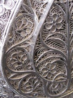 Orissan Filigree Silver Rose Water Sprinkler, India - Michael Backman Ltd Silver Filigree Metal Jewelry, Traditional Silver Filigree Necklaces, Ceremonial Silver Filigree Jewelry, Bohemian Antique Silver Filigree Jewelry, Hair Wrap Scarf