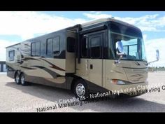 an rv parked in a parking lot with the caption national marking markings on it