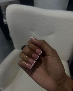 Overlay Nails, Colored Acrylic Nails, Acrylic Nails Designs, French Acrylic Nails, Nail Sets