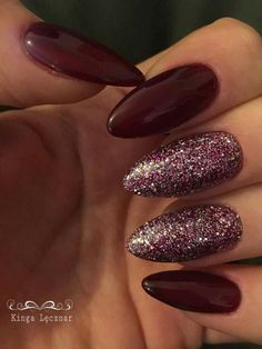 Nail Gelish, Dark Acrylic Nails, Nails 2018, Red Manicure, Burgundy Nails, Super Nails, Dark Nails, Makeup Tutorials