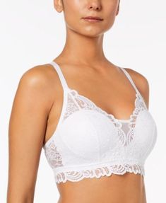 Comfort Revolution Lace Desire Shaping Wireless Bra DF6591 | macys.com Convertible Bra, Mens Thermals, Demi Bra, Wireless Bra, Support Bras, Luxury Lingerie, Underwire Bra, Bra Women, Women Lace