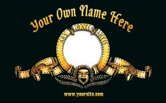 a black and gold frame with the words your own name free