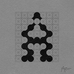 an image of a black and white pattern on grey paper