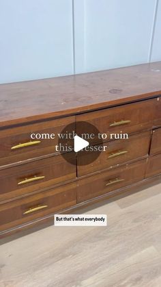 an old dresser with the words come with me to run this essex written on it