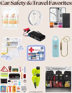 Car safety & travel must-haves!  Whether you're commuting daily or heading on a road trip, these Amazon car essentials—including hand wipes, car chargers, The Birdie alarm, a first aid kit, glass breaker, and roadside assistance kit—help keep you prepared, safe, and organized on the go!   #RoadTripEssentials #CarSafety #AmazonFinds #TravelSmart #EmergencyPreparedness #LTKFinds #MomOnTheGo #StaySafe #TravelMustHaves #RoadsideAssistance #AmazonMustHaves #CommuterLife First Aid Kit Checklist For Car, Driving Safety Essentials, Car First Aid Kit Checklist, Car Travel Necessities, Car Kit Essentials, Car Travel Must Haves, Car Travel Essentials, Car Trip Essentials, How To Prepare A Car First Aid Kit