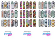 40mm Waterslide Nail Decals (Shown In Listing) 40MM- Fits 1XL-2XL Nail Tips  For a shorter size, please select the option in the drop down menu. A sheet of water-slide nail decals for each finger size. Full application instructions provided. Decals will be shipped within 5 business days. Please allow time for printing and drying. Waterslide Paper, Waterslide Decal Paper, Transparent Paper, Decal Paper, Beauty Make-up, Nail Length, Print Decals, Nail Decals, Temporary Tattoos