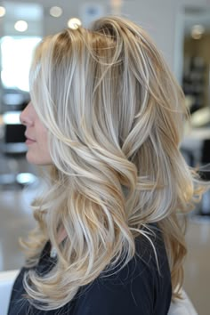 Add dynamism to your style with these blond hair color ideas, perfect for a vibrant, fresh look. Ashy Brown Lowlights, Very Blonde Highlights, Full Foil Highlights Blonde, Platinum Blonde With Lowlights, Long Hair Styles Wedding, Blonde Hair With Brown Lowlights, Blond Hair Colors, Multidimensional Blonde, Heavy Blonde Highlights