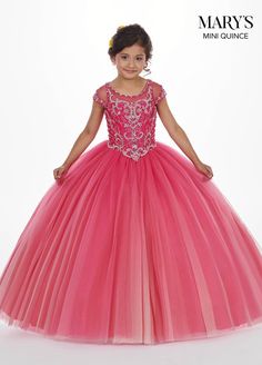 Ombre Quinceanera Dress with Short Sleeves by Mary's Bridal MQ2062-Mary's Bridal-ABC Fashion Pageant Hair, Mary's Bridal, Quinceanera Dresses Blue, Kids Party Dresses, Ombre Dress