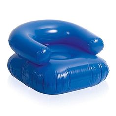 an inflatable chair is shown on a white background