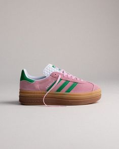 Style Adidas Gazelle, Adidas Gazelle Bold, Anahata Chakra, Gazelle Bold, Cloud White, Adidas Gazelle, Minimal Fashion, Everyday Outfits, Pink And Green