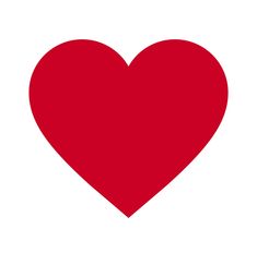 a red heart on a white background