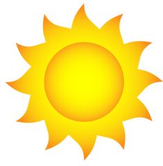 the sun icon in flat style on a white background